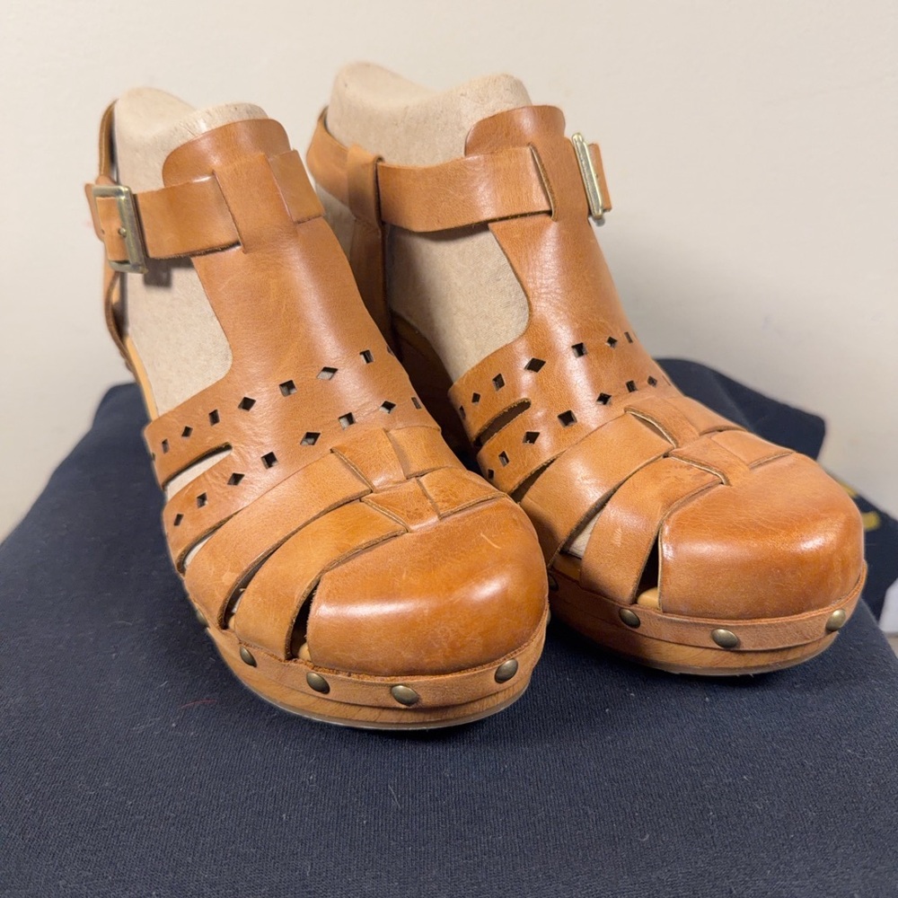 Dopamine Kork-Ease Tan Leather Mules